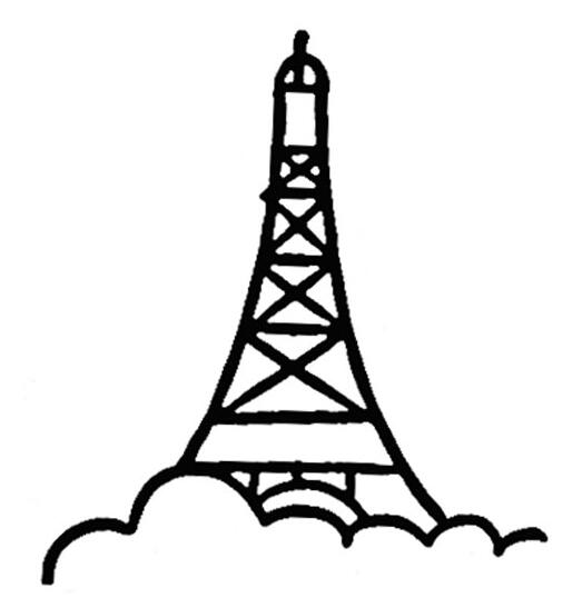 埃菲尔铁塔怎么画铁塔的画法步骤图片-www.qqscb.com