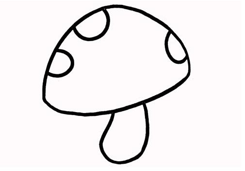 蘑菇的画法步骤可爱的小蘑菇简笔画图片-www.qqscb.com