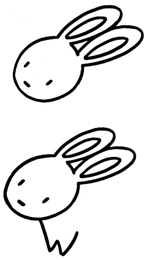 可爱兔子的画法兔子简笔画图片步骤教程-www.qqscb.com