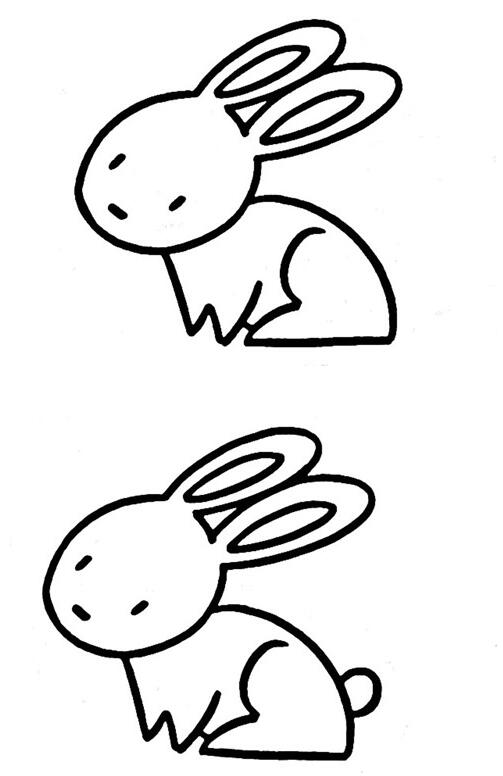 可爱兔子的画法兔子简笔画图片步骤教程-www.qqscb.com