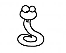 舞动的小蛇怎么画蛇的画法图片步骤教程