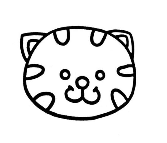 猫脸怎么画卡通猫脸的画法步骤图片素描-www.qqscb.com