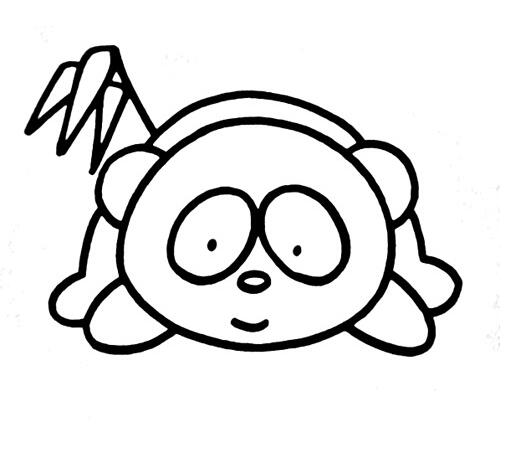 吃竹叶的熊猫怎么画熊猫的画法步骤图片-www.qqscb.com