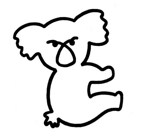 树袋熊怎么画考拉的画法图解步骤-www.qqscb.com