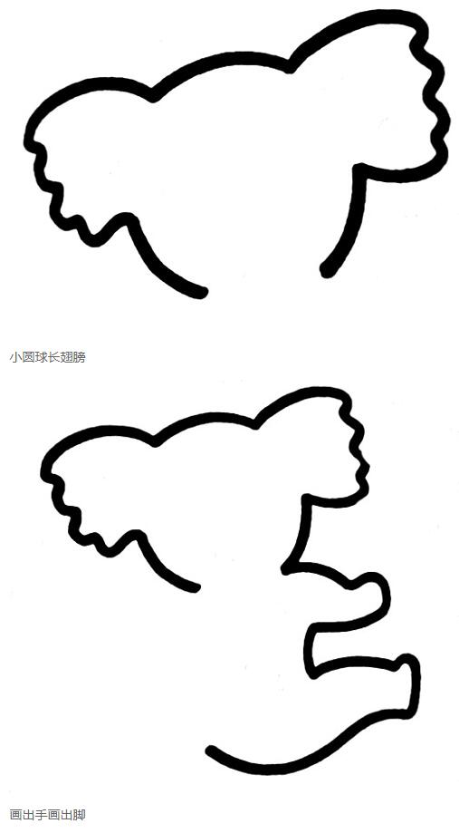 树袋熊怎么画考拉的画法图解步骤-www.qqscb.com