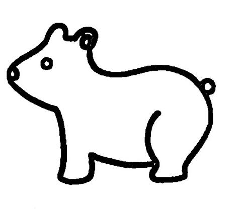 憨厚的小熊怎么画可爱小熊的画法步骤-www.qqscb.com