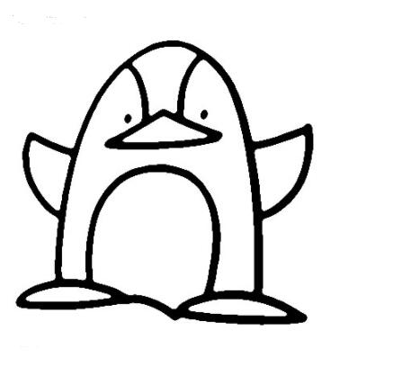 可爱小企鹅怎么画企鹅的画法图片步骤素描-www.qqscb.com