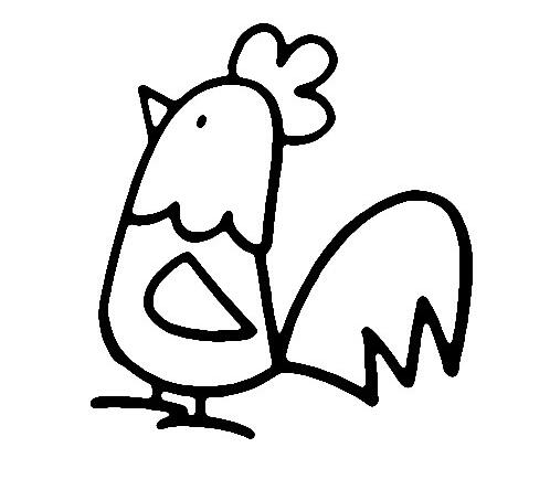 漂亮公鸡怎么画公鸡简笔画图片步骤素描-www.qqscb.com
