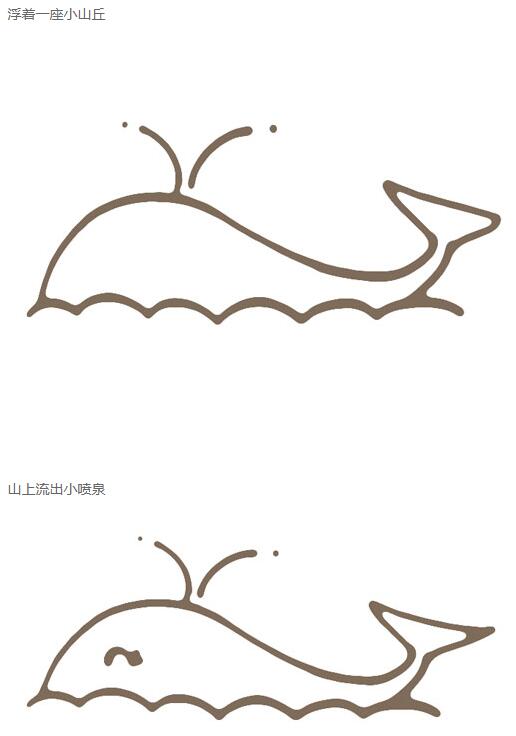 喷水鲸鱼怎么画鲸鱼简笔画图片步骤素描-www.qqscb.com