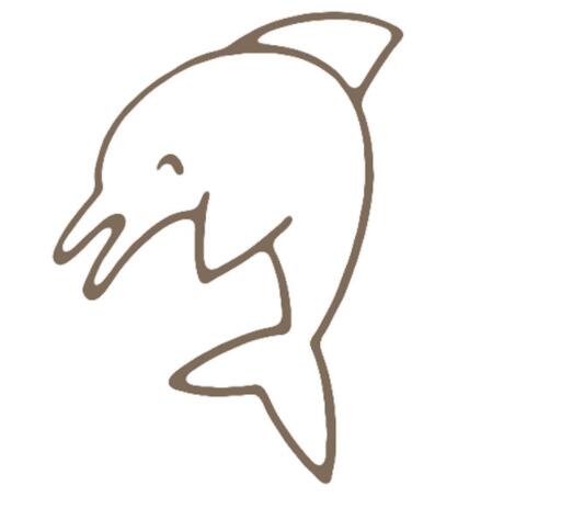 跳跃的海豚怎么画海豚简笔画图片步骤素描-www.qqscb.com