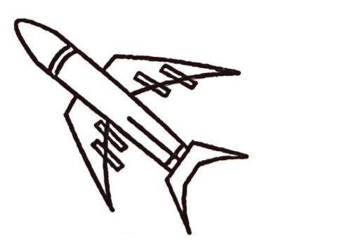 飞机怎么画战斗机的画法图片步骤素描-www.qqscb.com