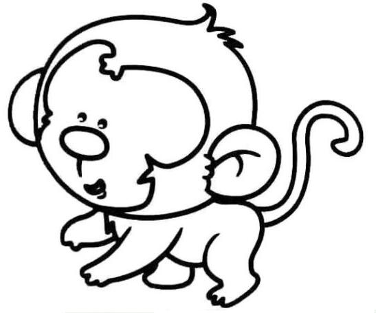 卡通猴子的画法猴子怎么画图片教程素描-www.qqscb.com