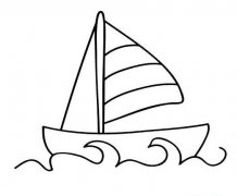 简单帆船怎么画帆船简笔画图片大全素描