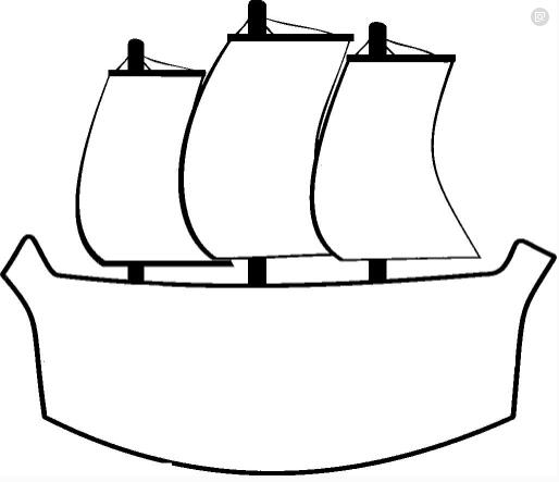 简单帆船怎么画帆船简笔画图片大全素描-www.qqscb.com