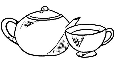 茶具怎么画 简笔画茶壶的画法图片素描-www.qqscb.com