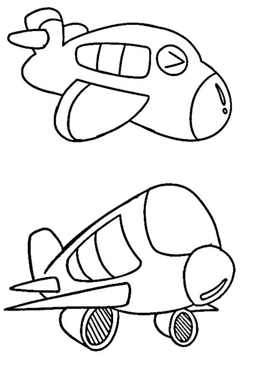 卡通飞机怎么画 飞机简笔画图片步骤素描-www.qqscb.com