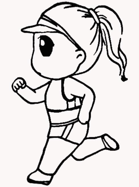 跑步的小女孩怎么画 小女孩跑步简笔画图片-www.qqscb.com