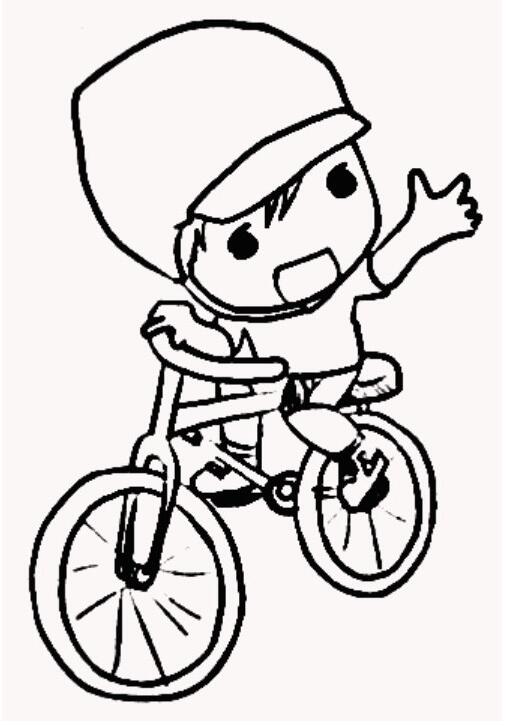 骑自行的小男孩怎么画 骑车小男孩简笔画图片-www.qqscb.com