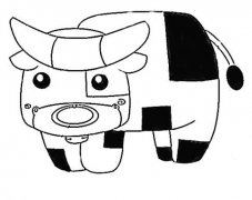 卡通奶牛怎么画 奶牛的画法图片步骤素描