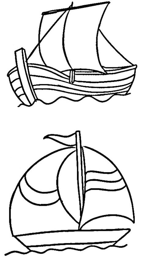 帆船的画法 帆船简笔画图片步骤素描-www.qqscb.com