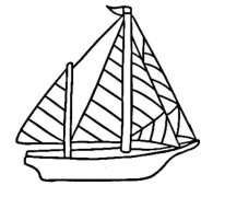 帆船的画法 帆船简笔画图片步骤素描