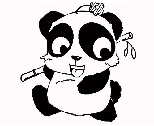 卡通熊猫怎么画 熊猫的画法步骤图片素描-www.qqscb.com