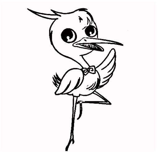 白鹭怎么画 简笔画白鹭的画法图片步骤-www.qqscb.com