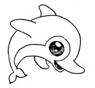 卡通海豚怎么画 海豚的画法步骤素描