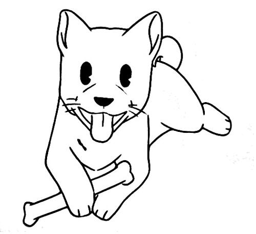 卡通小狗怎么画 小狗简笔画的画法步骤素描-www.qqscb.com