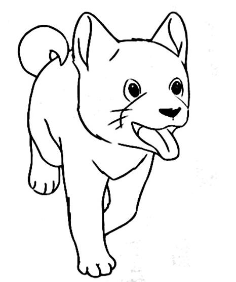 卡通小狗怎么画 小狗简笔画的画法步骤素描-www.qqscb.com