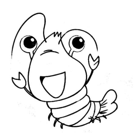 卡通大虾怎么画 明虾的画法步骤图片-www.qqscb.com