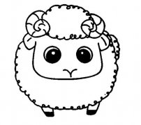 卡通绵羊的画法 绵羊简笔画图片素描