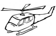 卡通直升机的画法 直升机简笔画图片素描