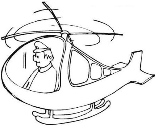 卡通直升机的画法 直升机简笔画图片素描-www.qqscb.com