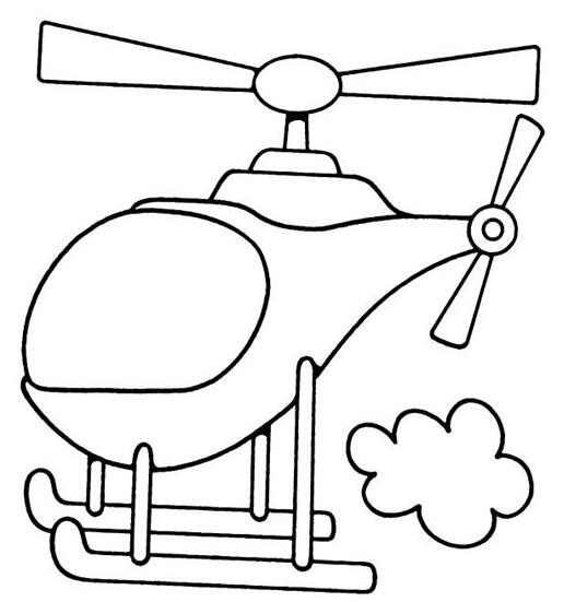 卡通直升机的画法 直升机简笔画图片素描-www.qqscb.com