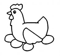 孵蛋母鸡怎么画 卡通母鸡的画法图片素描