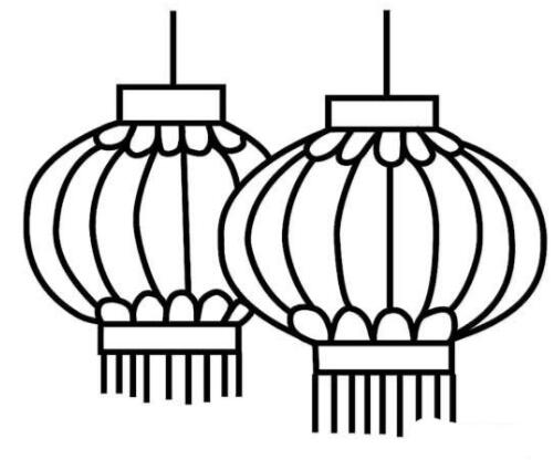 灯笼怎么画 灯笼的画法图片素描-www.qqscb.com