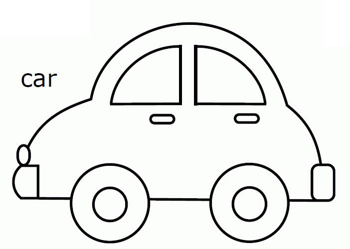 小汽车怎么画 小轿车简笔画图片-www.qqscb.com