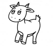 卡通山羊的画法 山羊简笔画图片素描