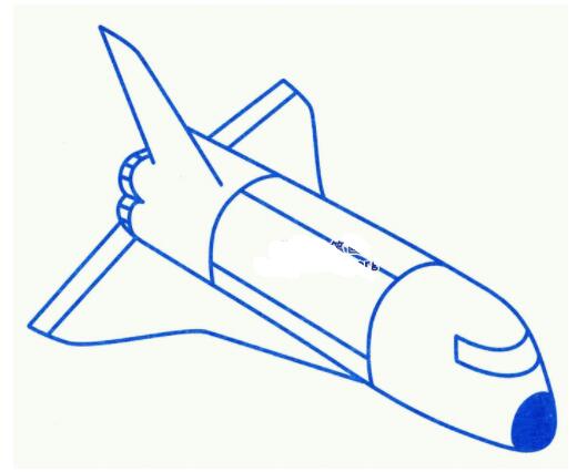 航天飞机怎么画 飞机的画法图片素描-www.qqscb.com