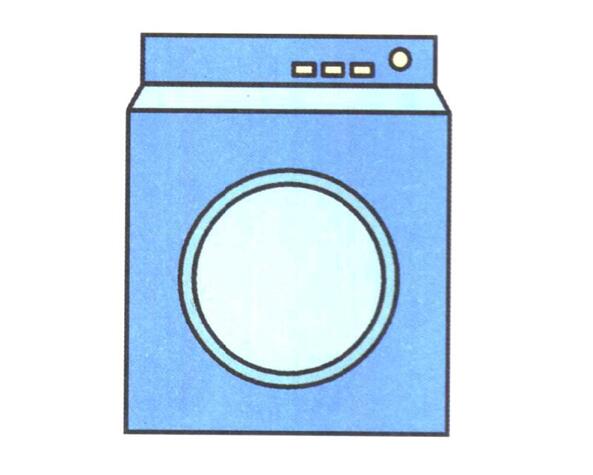 洗衣机的画法步骤 洗衣机简笔画图片-www.qqscb.com