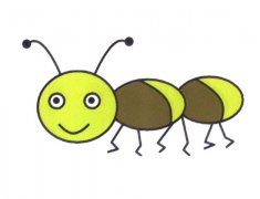 卡通蚂蚁怎么画 蚂蚁的画法步骤涂色