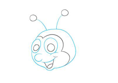 卡通小蜜蜂怎么画 小蜜蜂的画法步骤涂色-www.qqscb.com