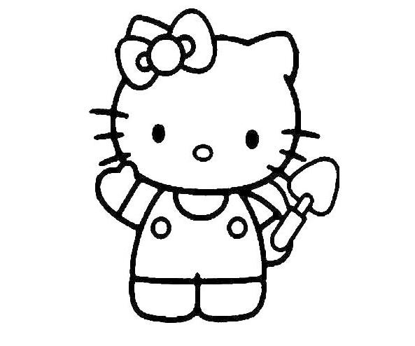 hello kitty猫怎么画 kitty猫简笔画图片-www.qqscb.com