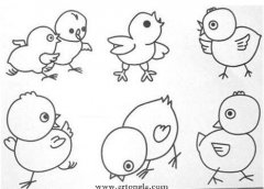 小鸡的简笔画图片 小鸡的画法步骤教程