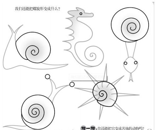 蜗牛怎么画 蜗牛的画法简笔画图片-www.qqscb.com