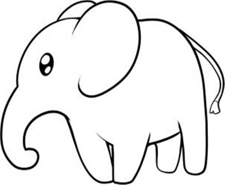 怎么画大象图片 卡通大象的画法教程-www.qqscb.com