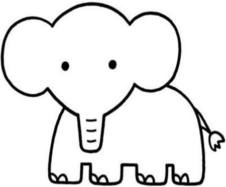 怎么画大象图片 卡通大象的画法教程-www.qqscb.com