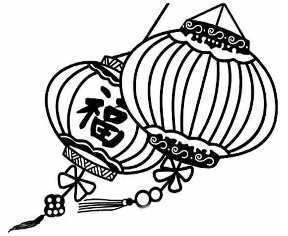 春节元宵灯笼怎么画 红灯笼的画法素描-www.qqscb.com
