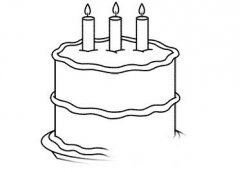 怎么画生日蛋糕 三层生日蛋糕的画法图片教程